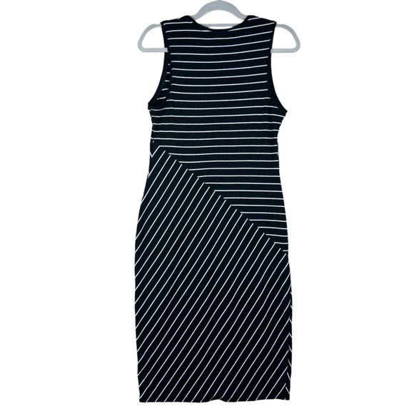 Mossimo Supply CO. Dress Striped Black White Midi size Medium Sleeveless - Picture 2 of 9